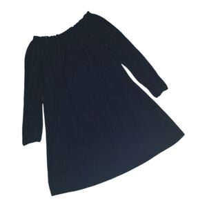 New with Tags One Clothing Navy Blue Pleated Off the Shoulder Dress Size XS